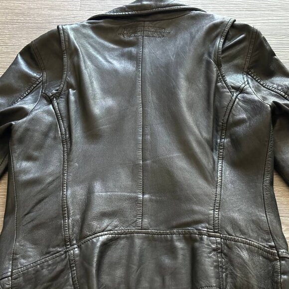 Used Oakwood Leather Jacket Woman Size S - Picture 7 of 8